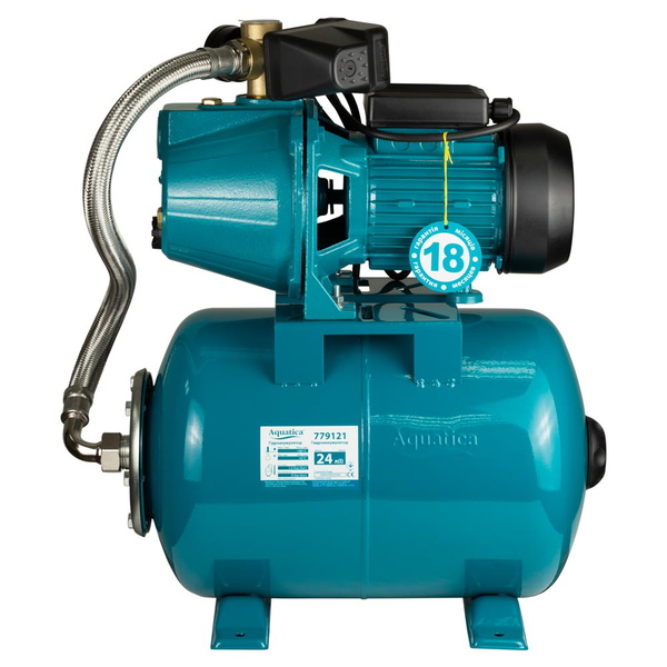 Станция Aquatica 1.1кВт Hmax 55 м Qmax 60л/хв (самовсасывающий насос) 24 л Украина