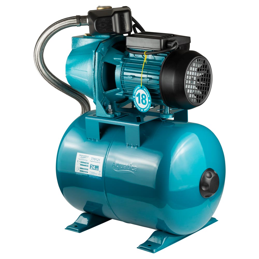 Станція Aguatica 1.1кВт Hmax 55 м Qmax 60л/хв (самовсмоктуючий насос) 24 л Україна