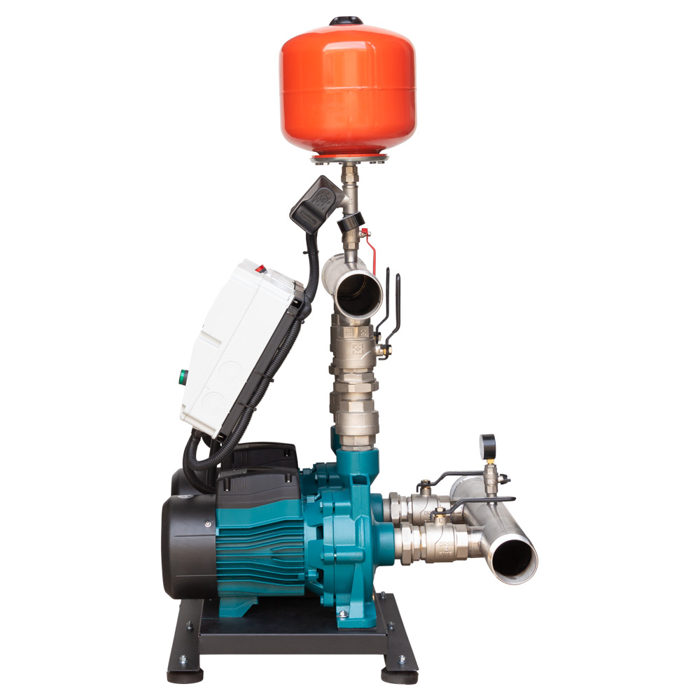 Станция Leo повышения давления 380В 2 x 3.0кВт Hmax 38 м Qmax 450 л/мин 12 л + каскадное управление 3.0