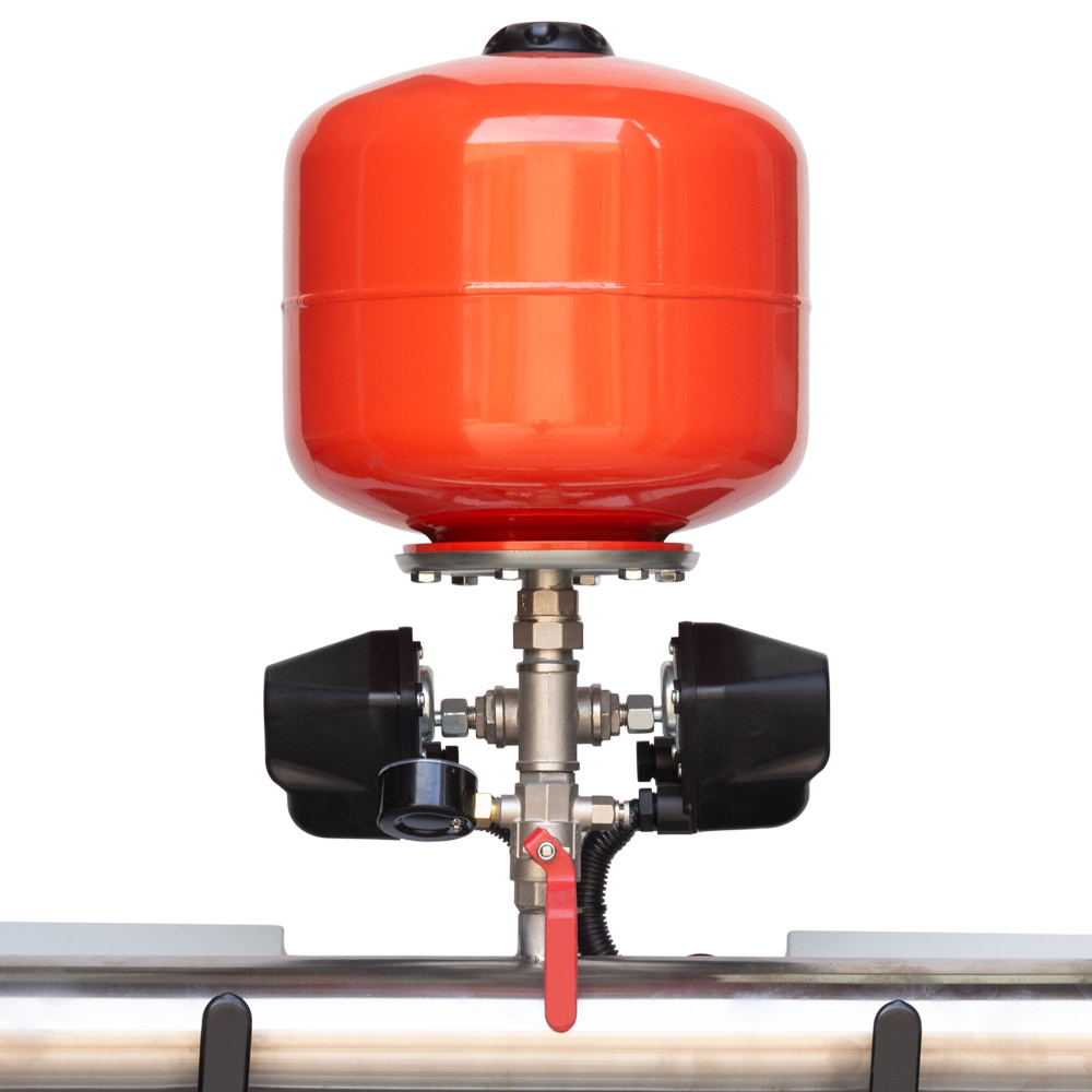 Станция Leo повышения давления 380В 2 x 3.0кВт Hmax 38 м Qmax 450 л/мин 12 л + каскадное управление 3.0