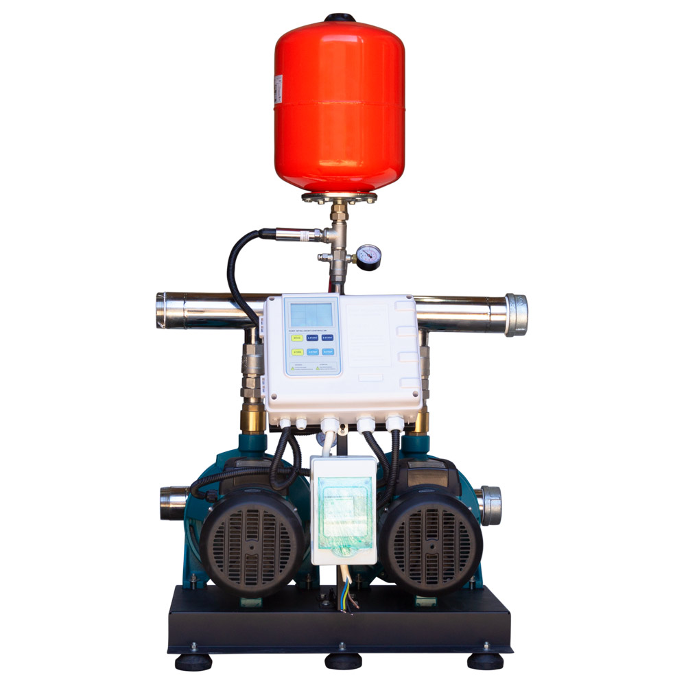 Станція Leo підвищення тиску 380В 2 x 3.0кВт Hmax 70 м Qmax 250 л/хв 19 л + каскадне управління 3.0