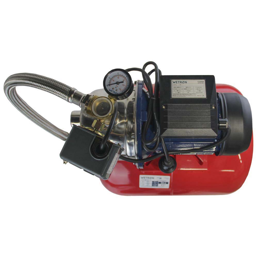 Станция Wetron 1.1кВт Hmax 48 м Qmax 60л/мин (самовсасывающий насос нерж) 50 л Украина