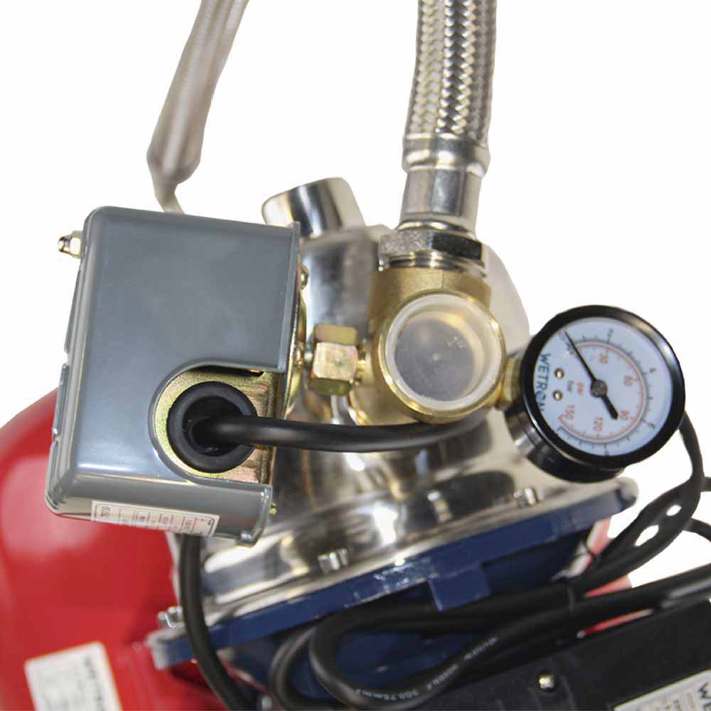 Станция Wetron 1.1кВт Hmax 48 м Qmax 60л/мин (самовсасывающий насос нерж) 50 л Украина