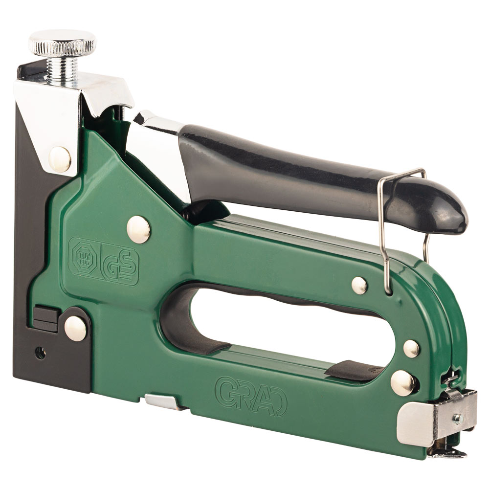 Степлер Grad з регулятором для скоб зелений 4-14 мм