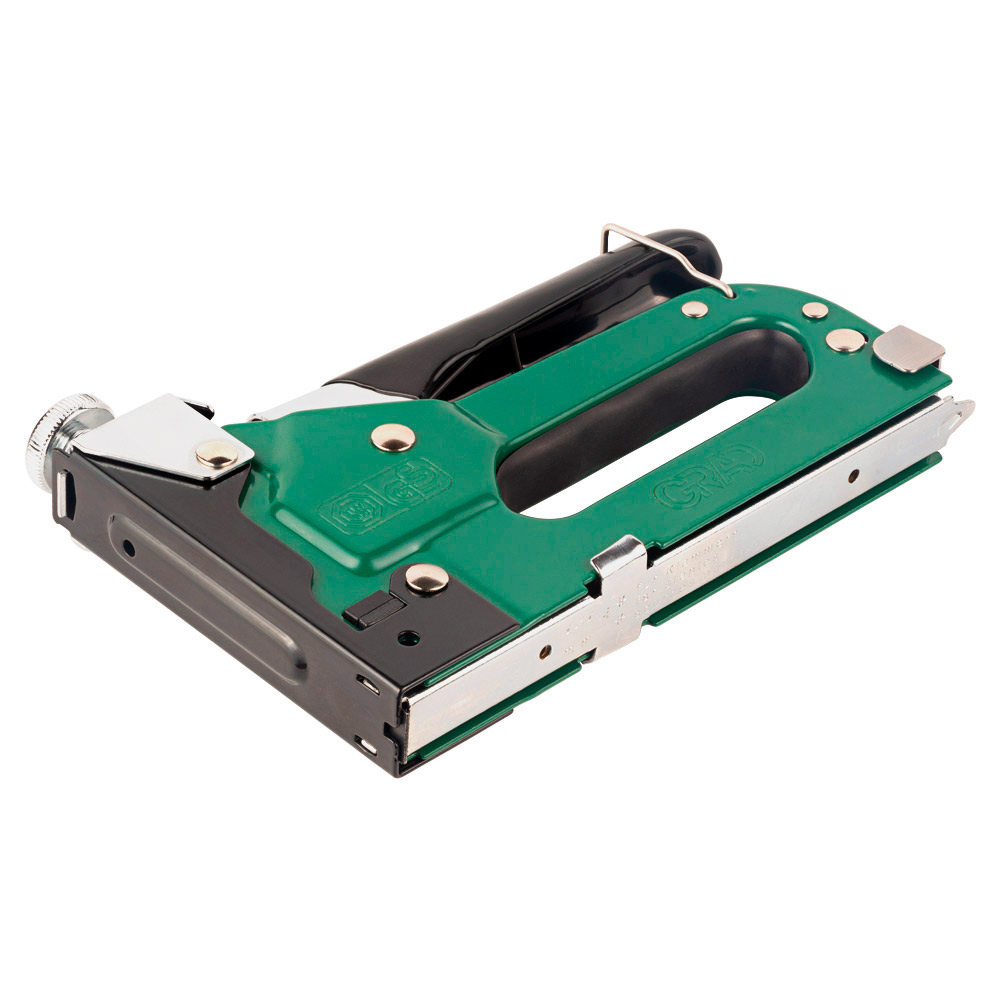 Степлер Grad з регулятором для скоб зелений 4-14 мм