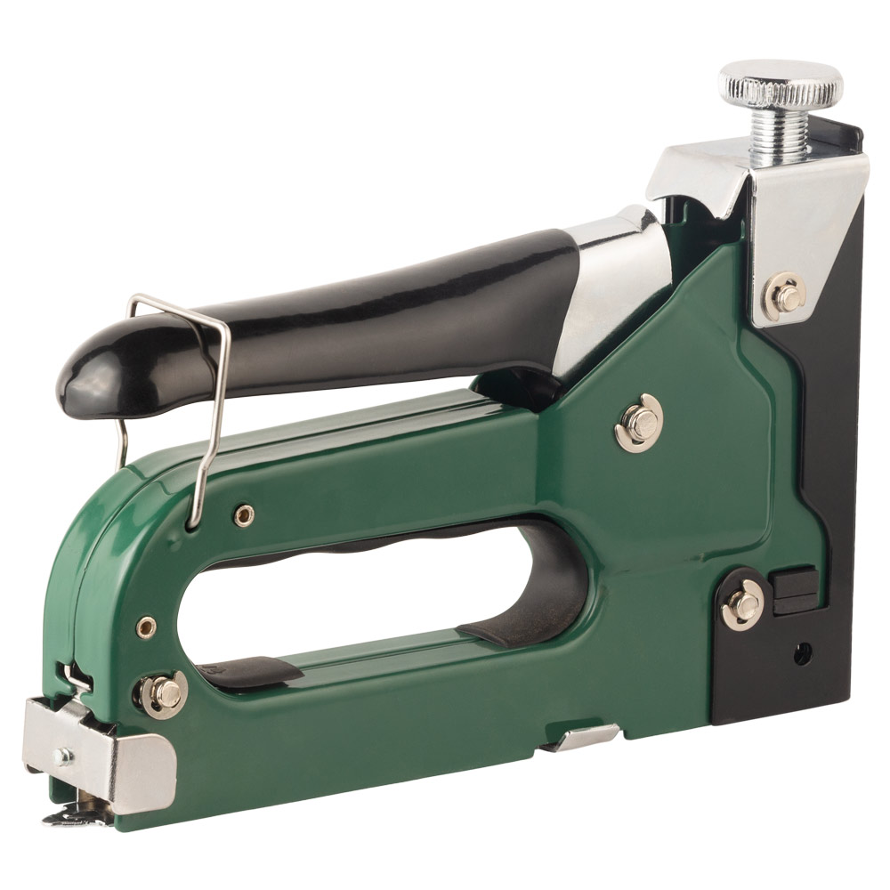 Степлер Grad з регулятором для скоб зелений 4-14 мм