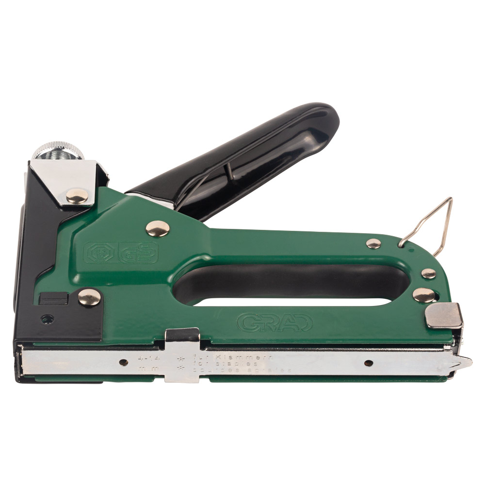 Степлер Grad з регулятором для скоб зелений 4-14 мм