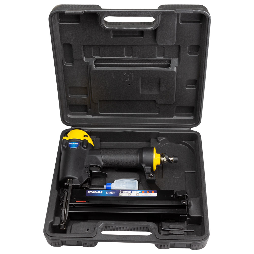 Степлер Sigma пневматичний комбінований "Plus" 0.04л/удар 5-7бар скоба 5.8 мм (16-40 мм) 1.25 х 1 мм цвях (10-50 мм) 1.25 х 1 мм