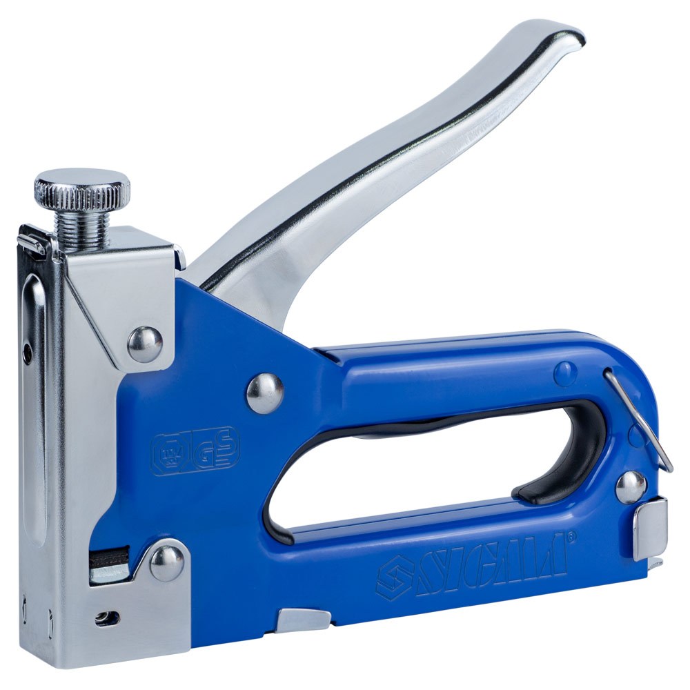 Степлер Sigma з регулятором для скоб синій 4-14 мм