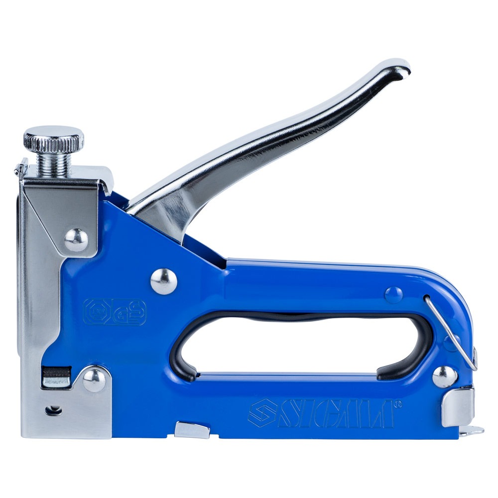 Степлер Sigma з регулятором для скоб синій 4-14 мм