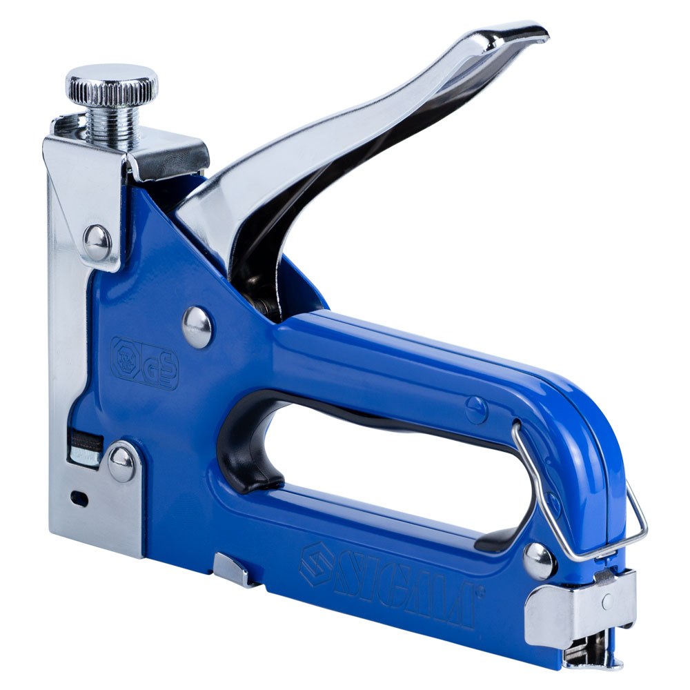 Степлер Sigma з регулятором для скоб синій 4-14 мм