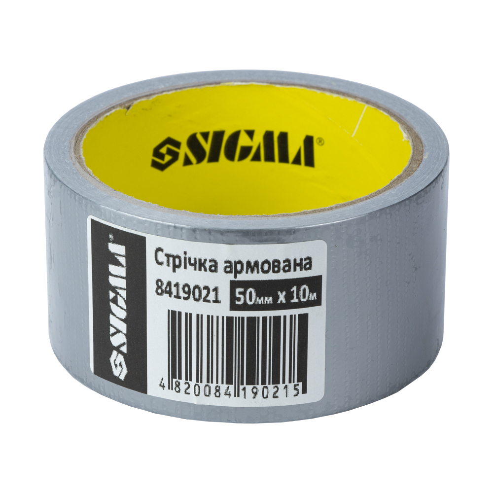Стрічка Sigma армована сіра 50 мм x 10 м