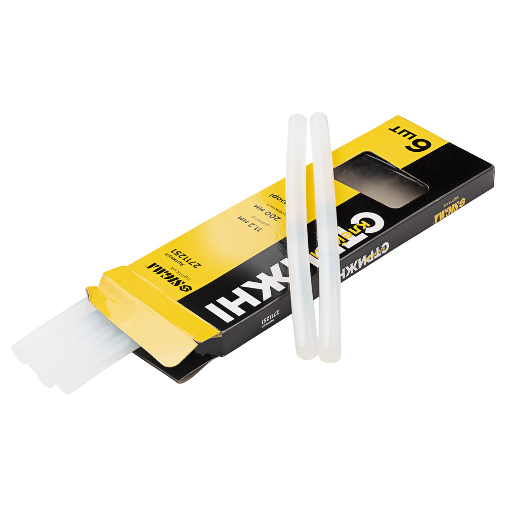 Стрижні клейові Sigma Ø11.2 х 200 мм 6 шт (прозорі)