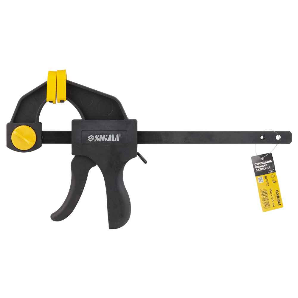 Струбцина швидкозатискна Sigma 150 х 60 мм