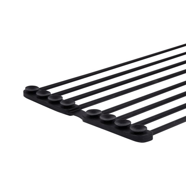 Сушарка на кухонну мийку з присоскою Lidz Acsis LA09 Black, кругла основа, для посуду 440 х 224 мм (LDACSLA09BLM49777)