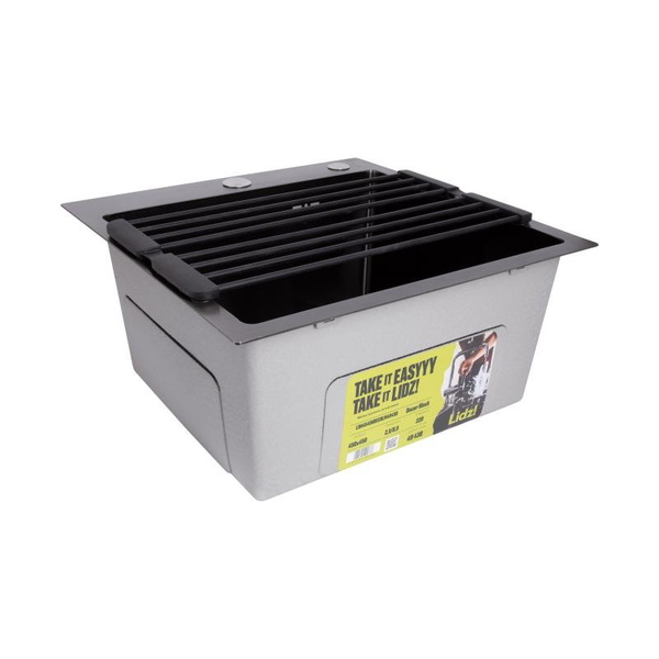 Сушарка на кухонну мийку з присоскою Lidz Acsis LA09 Black, кругла основа, для посуду 440 х 224 мм (LDACSLA09BLM49777)
