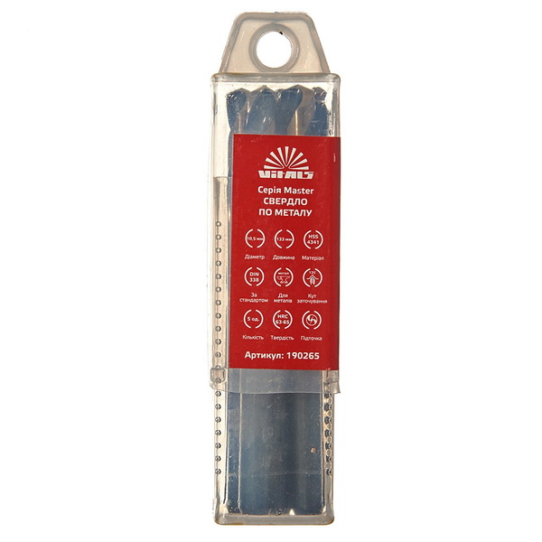 Свердло по металу HSS Vitals Master 4341 10.5 (5 шт.)