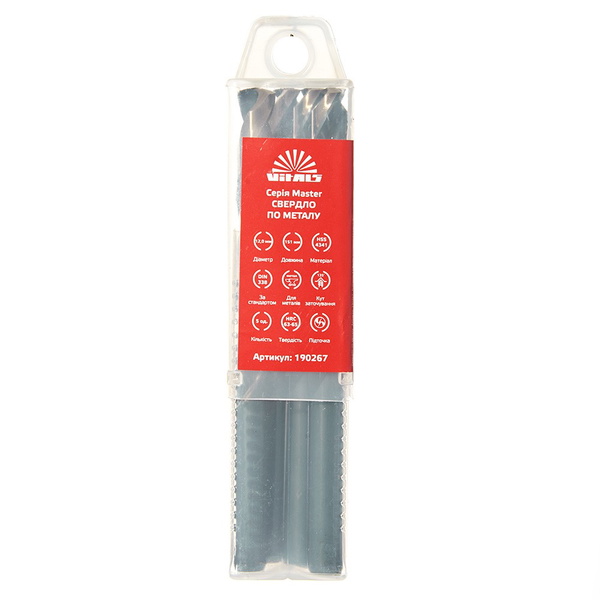 Свердло по металу HSS Vitals Master 4341 12.0 (5 шт.)