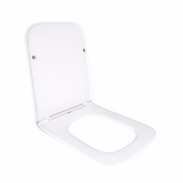 Сидіння для унітаза підлогового (Aries) 445 x 360 x 30 мм, White, з мікроліфтом, Slim Duroplast, Quick Release Qtap (QT03228302W3)