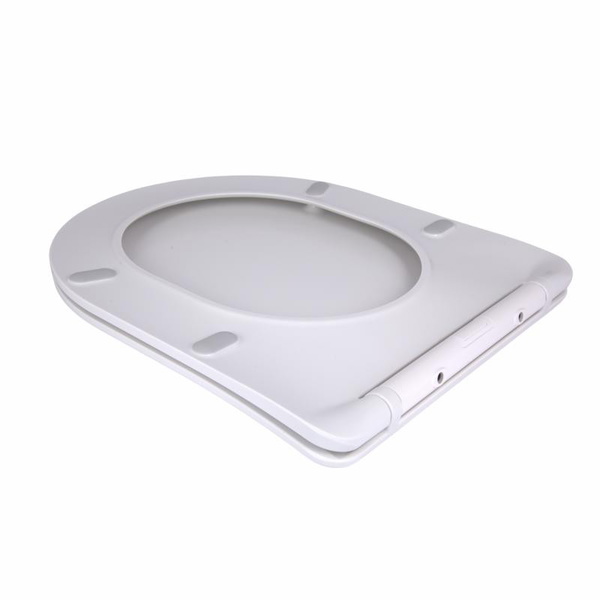 Сидіння для унітаза підлогового (Dove) 425 x 363 x 30 мм, White, з мікроліфтом, Slim Duroplast, Quick Release Qtap (QT06228380BW3)