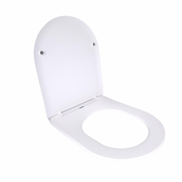 Сидіння для унітаза підлогового (Grand) 560 x 363 x 30 мм, White, з мікроліфтом, Slim Duroplast, Quick Release Qtap (QT26228301W3)