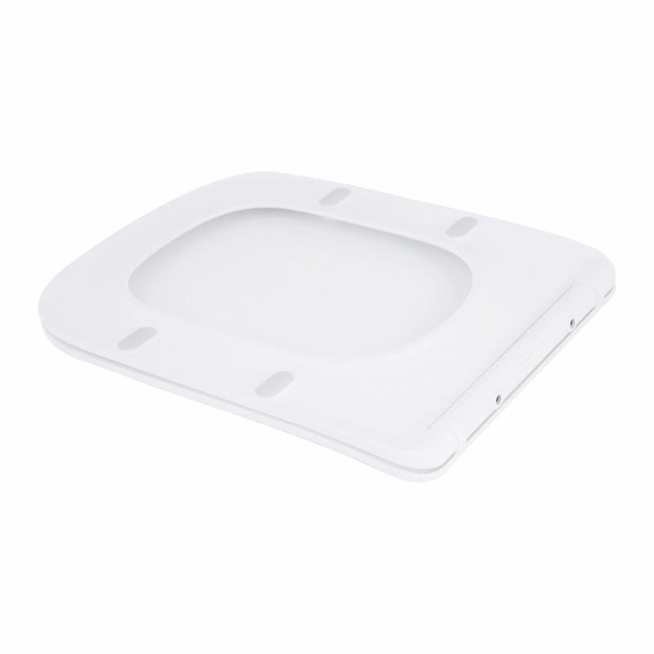 Сидіння для унітаза підлогового (Stenava) 435 x 345 x 30 мм, White, з мікроліфтом, Slim Duroplast, Quick Release Qtap (QT99SC8303W)