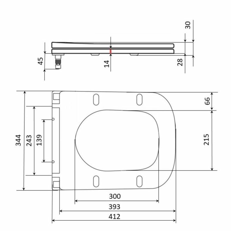 Сидіння для унітаза Qtap (Crow 490) з мікроліфтом Slim QT99SC6108W