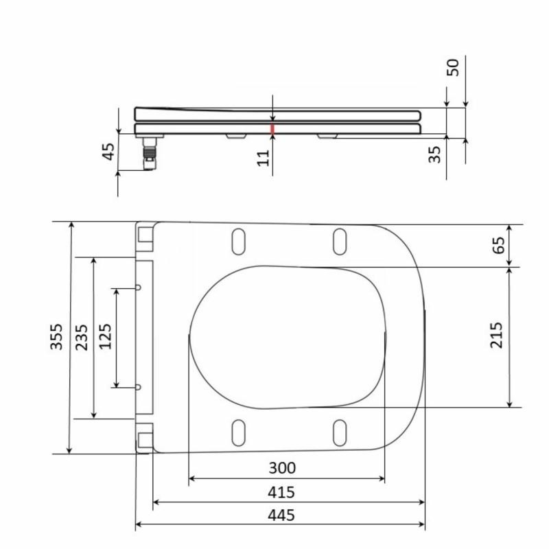 Сидіння для унітаза Qtap Kalao з мікроліфтом Slim (QT08991213AW)