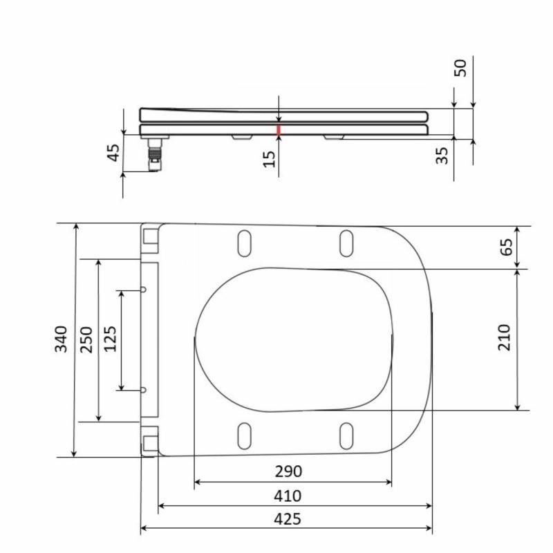 Сиденье для унитаза Qtap Nando с микролифтом Slim (QT12991222AW)