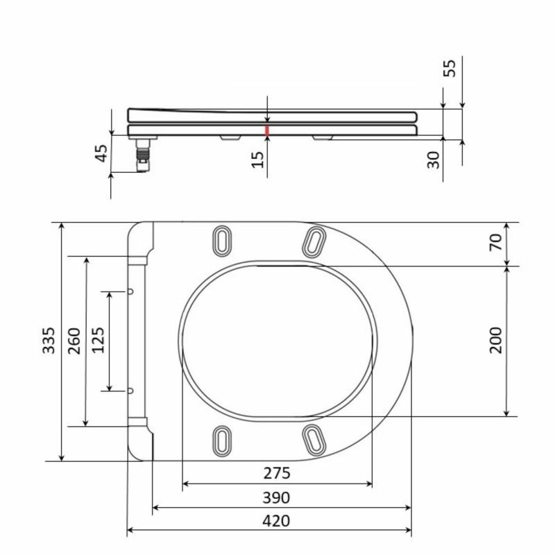 Сидіння для унітаза Qtap Presto з мікроліфтом Slim (QT26991217AW)