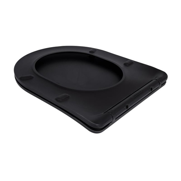 Сиденье для унитаза Qtap (Robin 490) 425 x 363 x 50 мм, Matt Black, с микролифтом, Slim Duroplast, Quick Release (QTSC179MB48676)