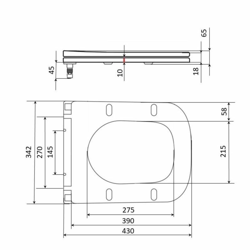 Сидіння для унітаза Qtap (Tern) з мікроліфтом Slim (QT99HY2238W)