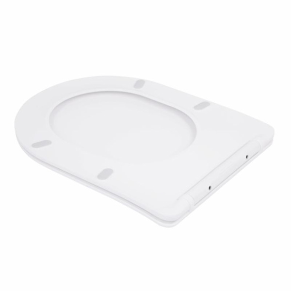Сидіння для унітаза (Robin 520, 660, Scorpio 520, 660) 460 x 362 x 50 мм, White, з мікроліфтом, Slim Duroplast, Quick Release Qtap (QTSC179W47351)