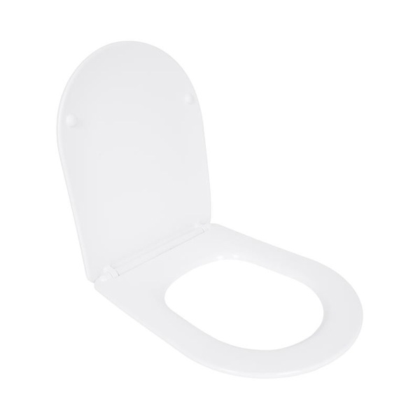 Сиденье для унитаза Qtap (Evia, Arvin, Leo 630) 410 x 330 x 22 мм, White, с микролифтом, Slim Duroplast, Quick Release (QTSC179W49264)