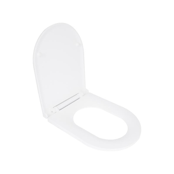 Сидіння для унітаза Qtap (Kolibri) 455 x 360 x 30 мм, White, з мікроліфтом Slim Duroplast, Quick Release (QTST179W49488)
