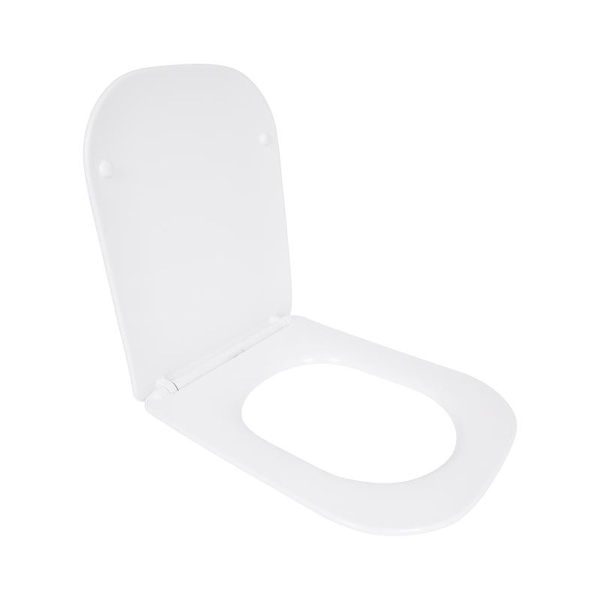 Сиденье для унитаза Qtap (Stork, Aquarius 630) 420 x 336 x 22 мм, White, с микролифтом, Slim Duroplast, Quick Release (QTSC179W49263)