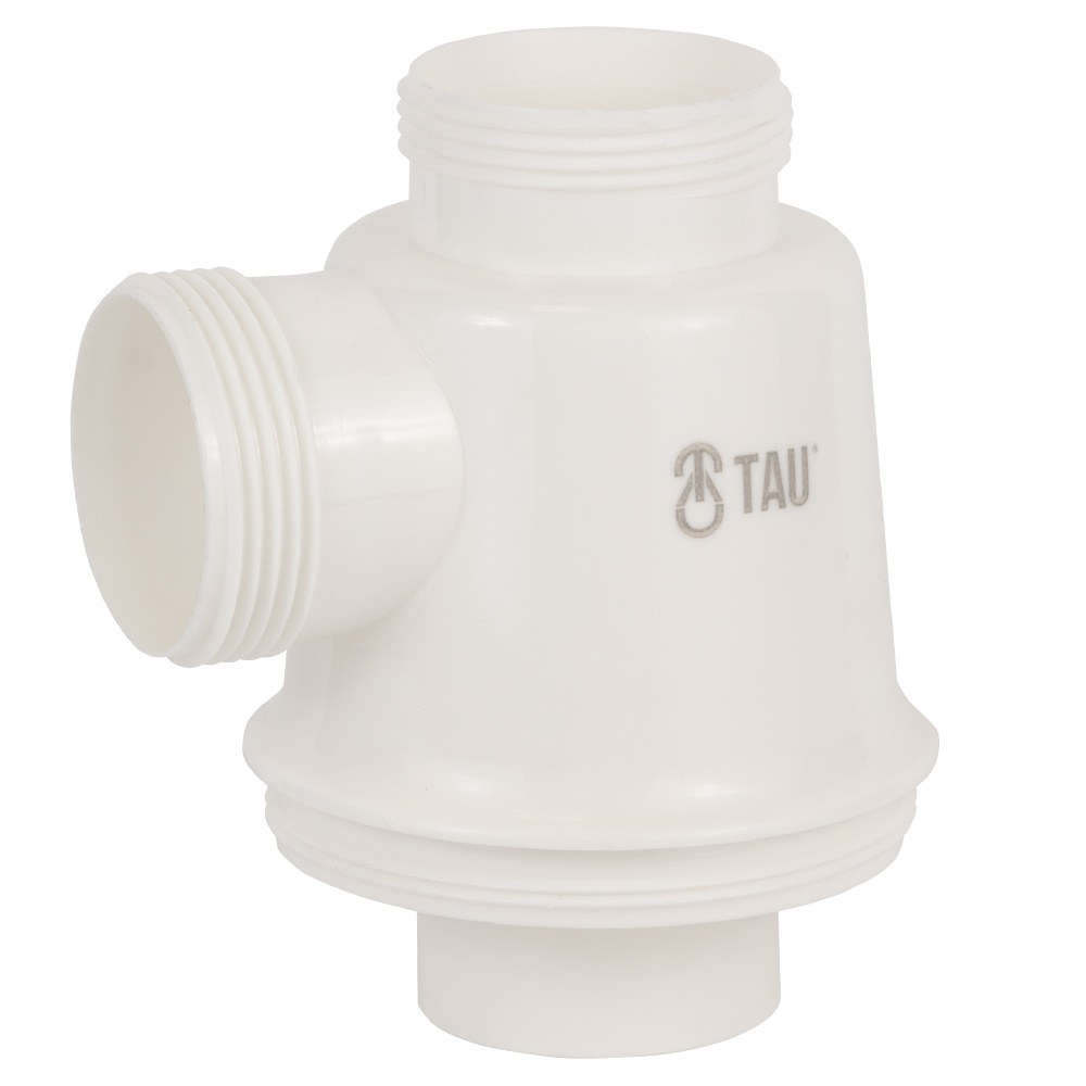 Сифон для кухонної мийки Tau з нержавіючим випуском 1½" виведенням під пральну машину та гнучким відведенням Ø40/50 мм