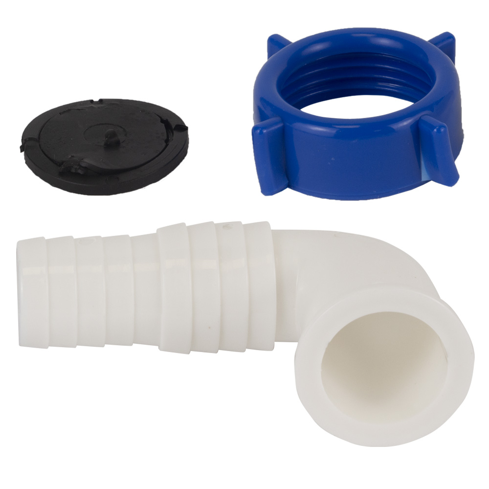 Сифон для кухонної мийки Tau з нержавіючим випуском 1½" виведенням під пральну машину та гнучким відведенням Ø40/50 мм