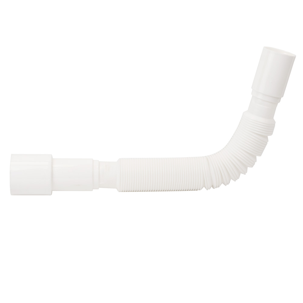 Сифон для кухонної мийки Tau з нержавіючим випуском 3½" виведенням під пральну машину квадратним переливом і гнучким відведенням Ø40/50 мм