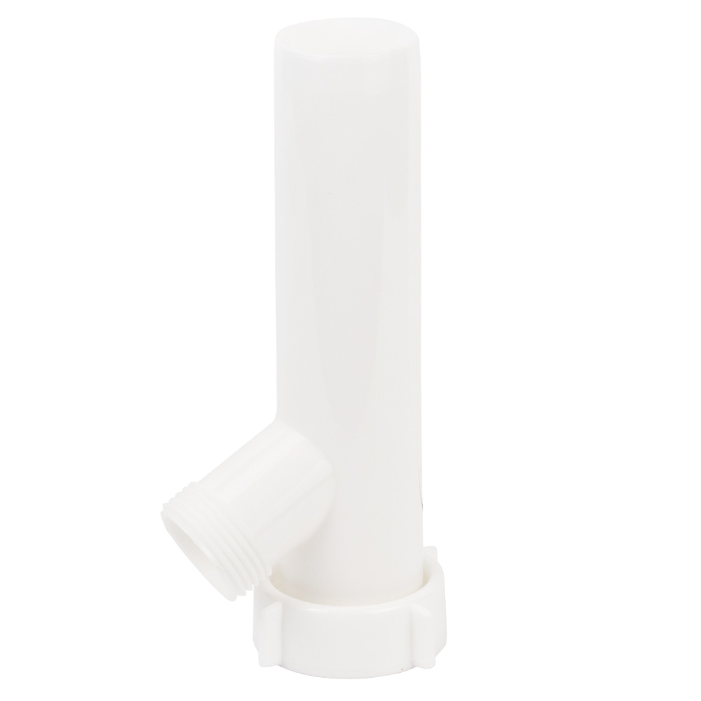 Сифон для кухонної мийки Tau з пластиковим випуском 3½" виведенням під пральну машину круглим переливом і гнучким відведенням Ø40/50 мм (Чорний)