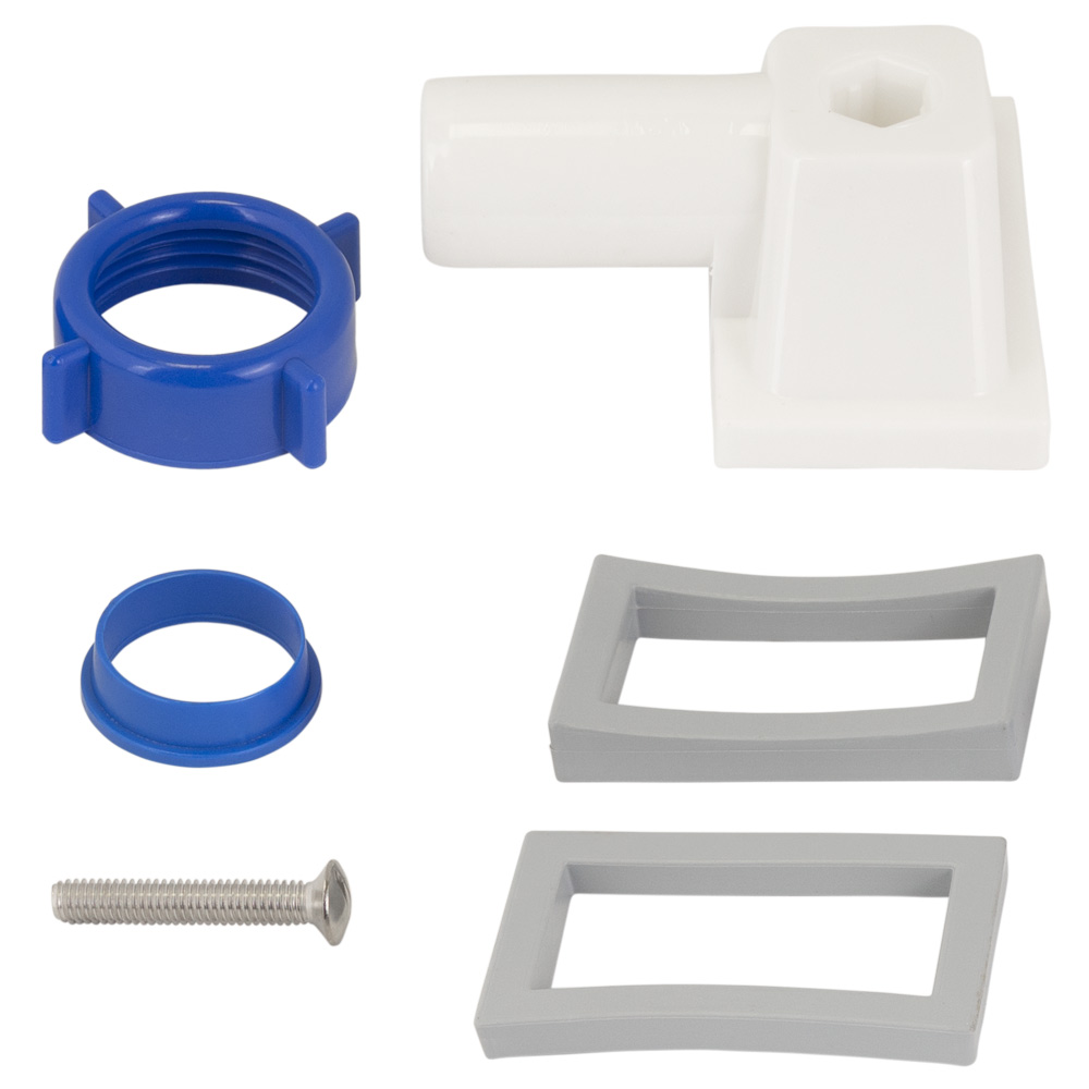 Сифон для кухонної мийки Tau з пластиковим випуском 3½" виведенням під пральну машину квадратним переливом і гнучким відведенням Ø40/50 мм (Чорний)