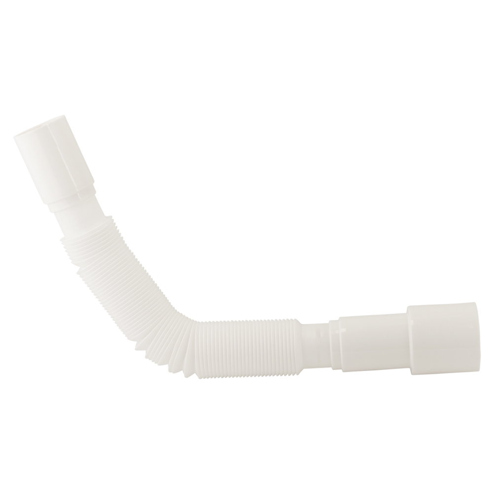 Сифон для кухонної мийки Tau з пластиковим випуском 3½" виведенням під пральну машину квадратним переливом і гнучким відведенням Ø40/50 мм (Чорний)