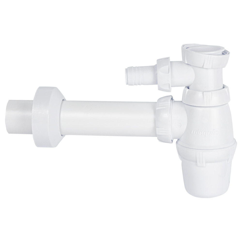 Сифон для кухонної мийки Wirquin з підведенням 1½"×Ø40 мм