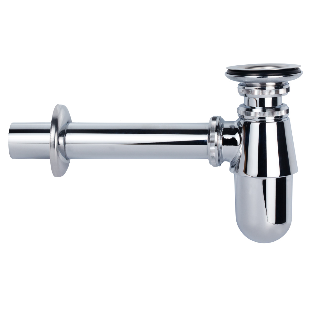 Сифон для раковини Wirquin латунний з пробкою на ланцюжку 1¼"ר32 мм