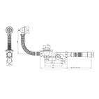 Сифон для ванны Lidz (WHI) 60 03 V002 02 с ревизией (выход 50 мм)
