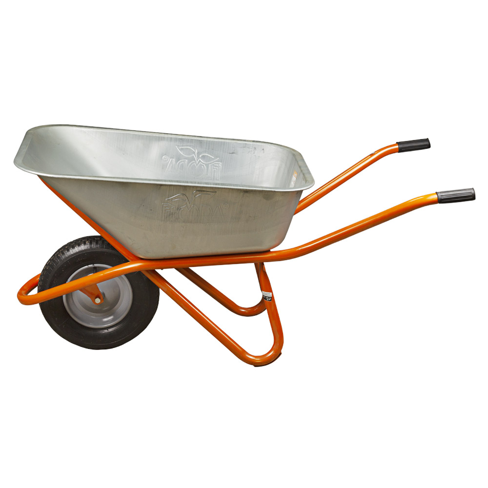 Тачка будівельна Flora одноколісна 90 л 200 кг колесо 15" (з 5-х ЧАСТИН)