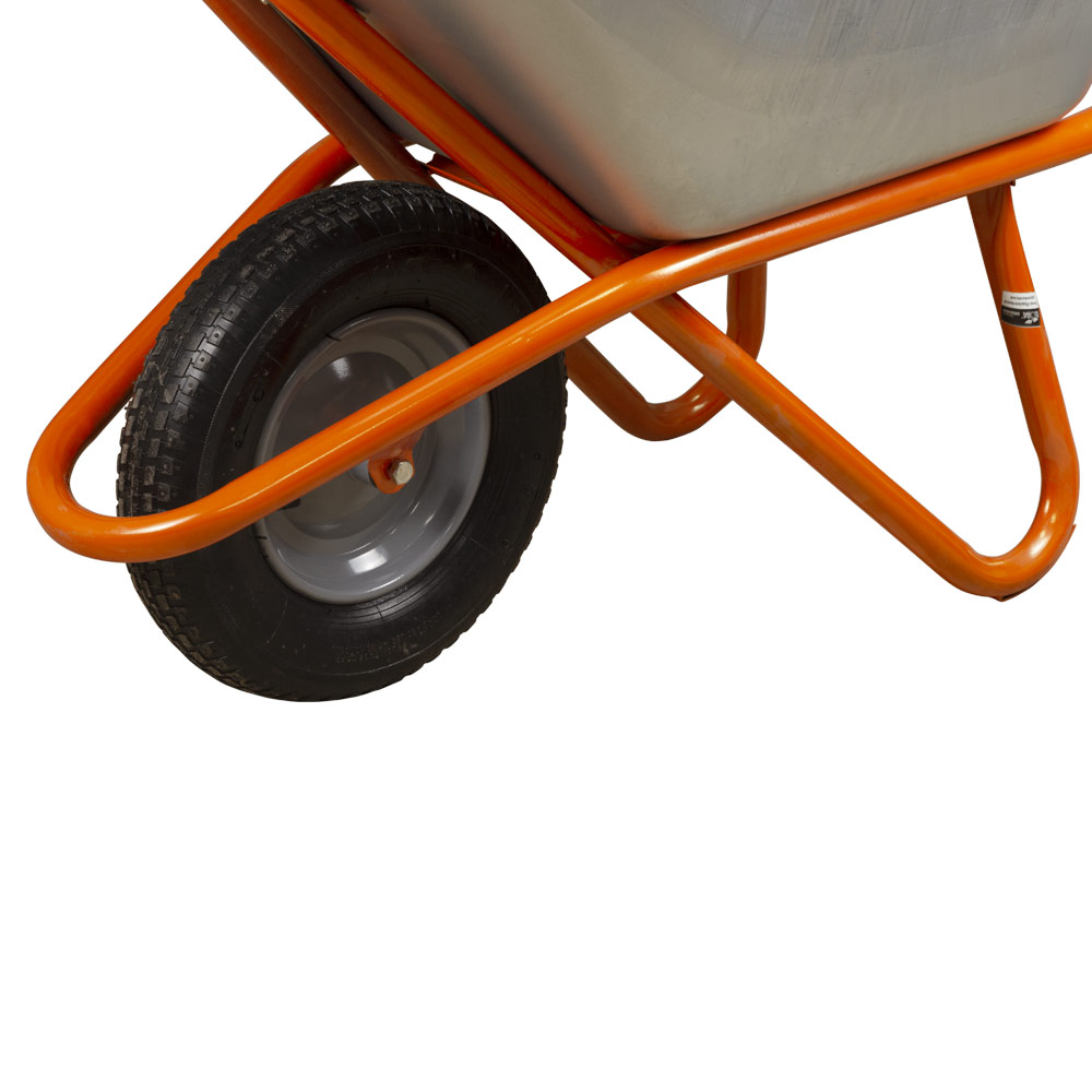 Тачка строительная Flora одноколесная 90 л 200 кг колесо 15" (из 5-ти ЧАСТЕЙ)