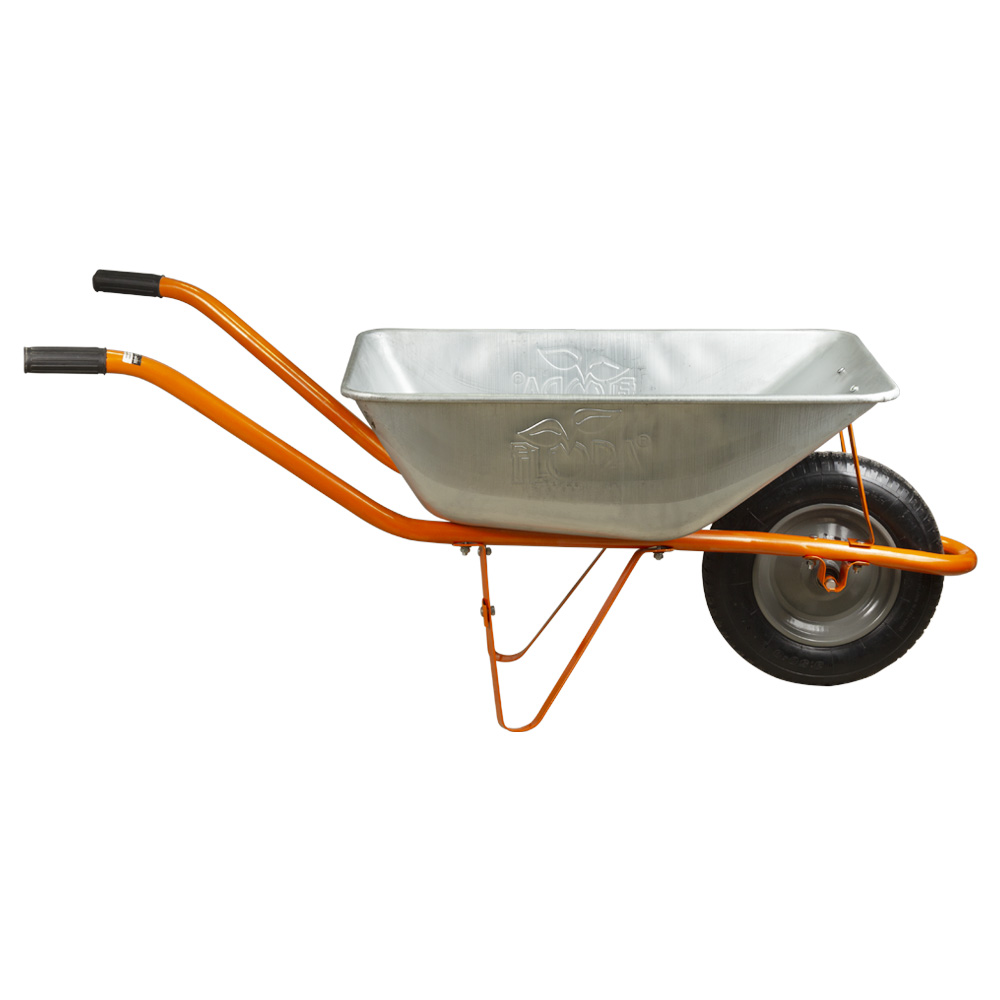 Тачка садова Flora одноколісна 58 л 120 кг колесо 14"