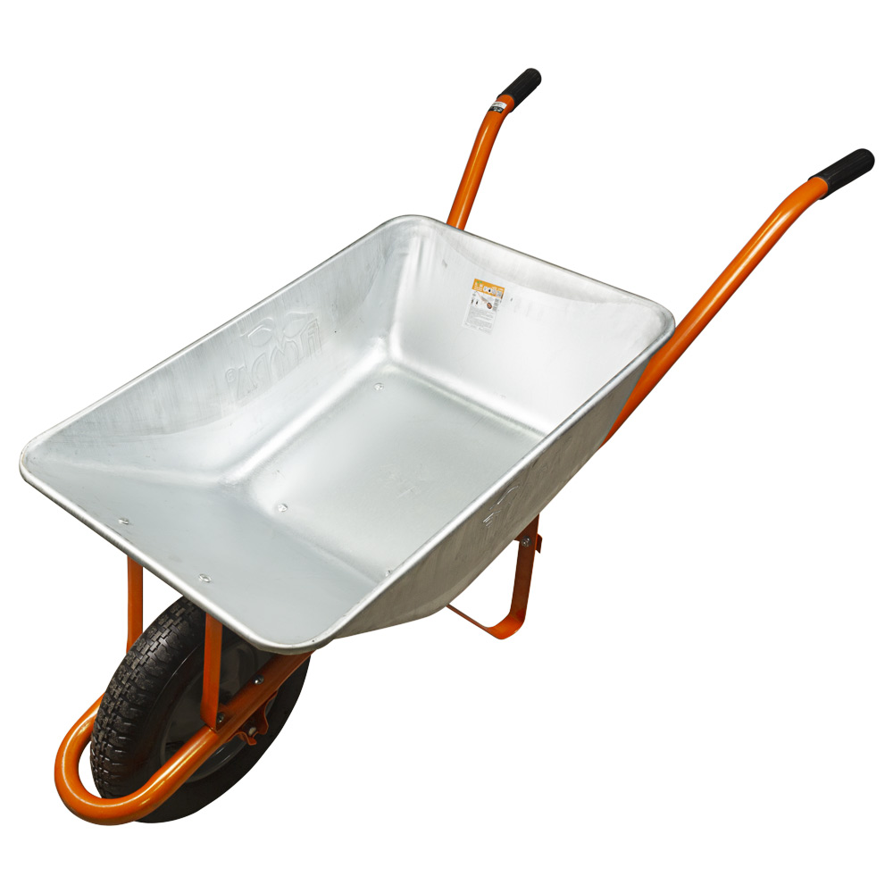 Тачка садовая Flora одноколесная 58 л 120 кг колесо 14"