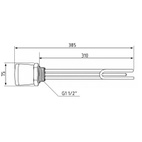 ТЭН с термостатом Galmet GE, 2 кВт, 230 В - 6/4" (1 1/2") (200 л) (41020011)